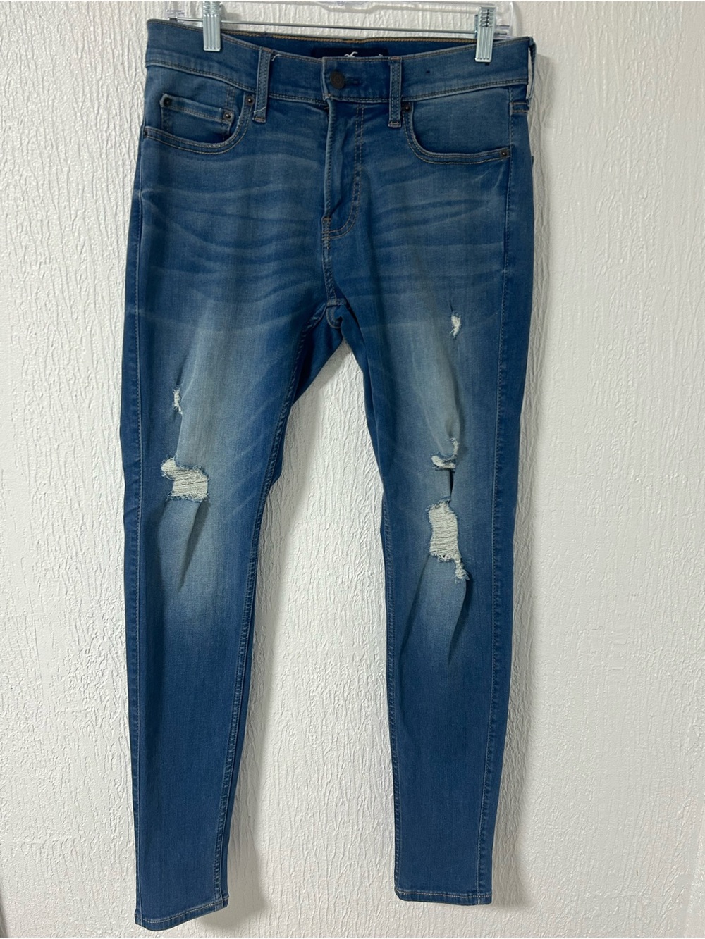 Hollister Distressed Dark Blue Skinny Jeans